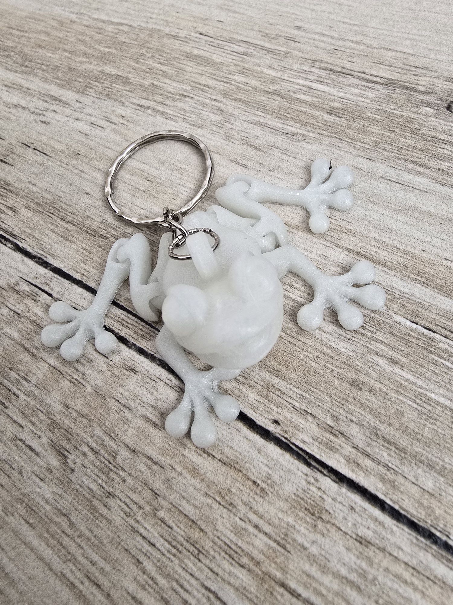 Świecąca Żabka i Keyspinner - Brelok 2w1! KeyRambit KeyFlipper Druk3d