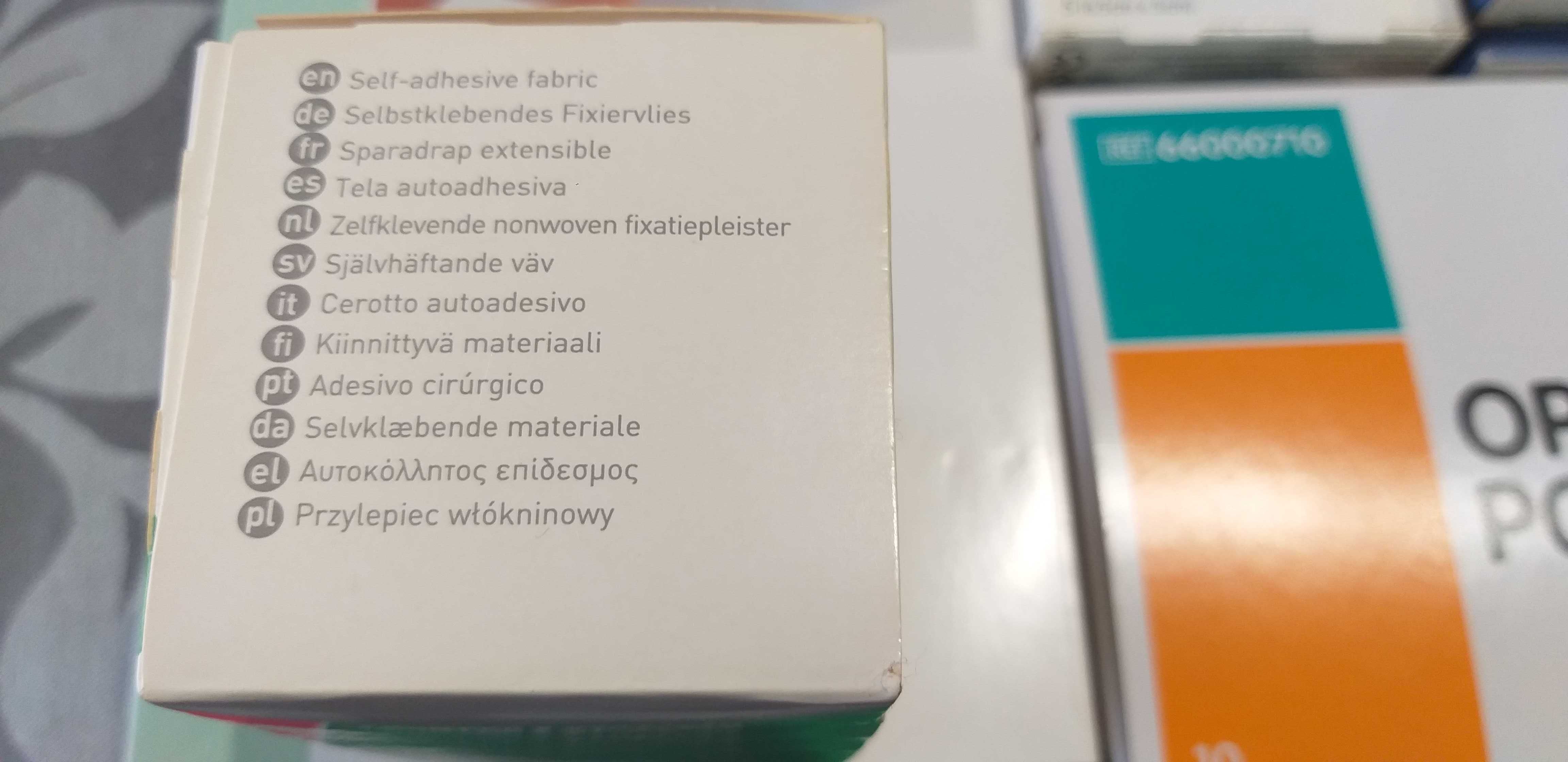 Conjunto de compressas com e sem cola + fita adesiva para curativos