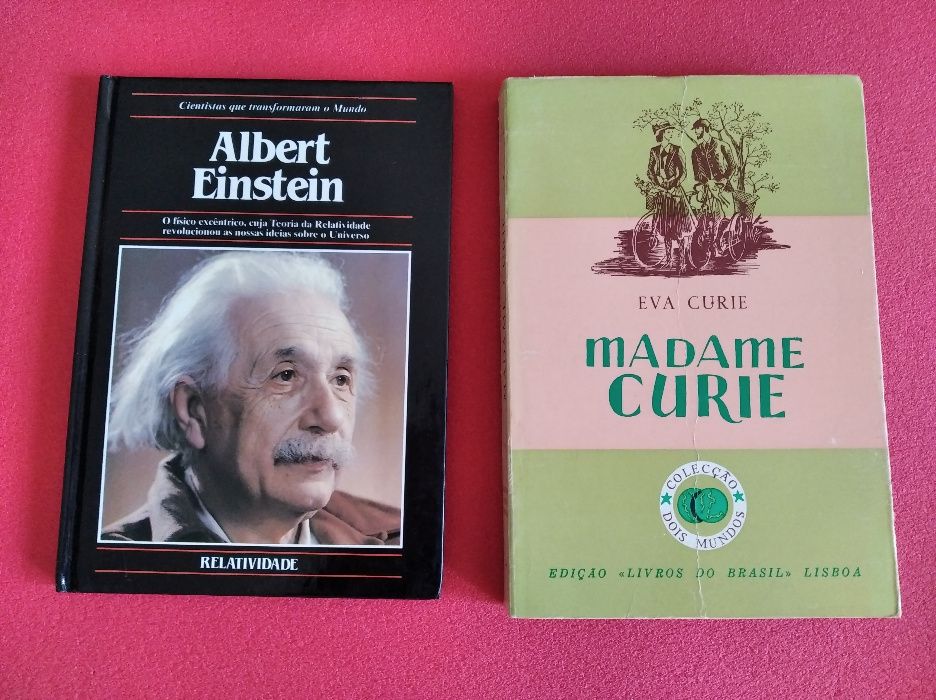 Biografias de Curie, Einstein, Pasteur, Galileu e outros