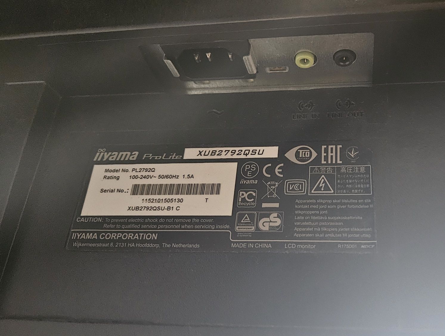 Monitor Iiyama XUB2792QS 27 cali UHD 16:9