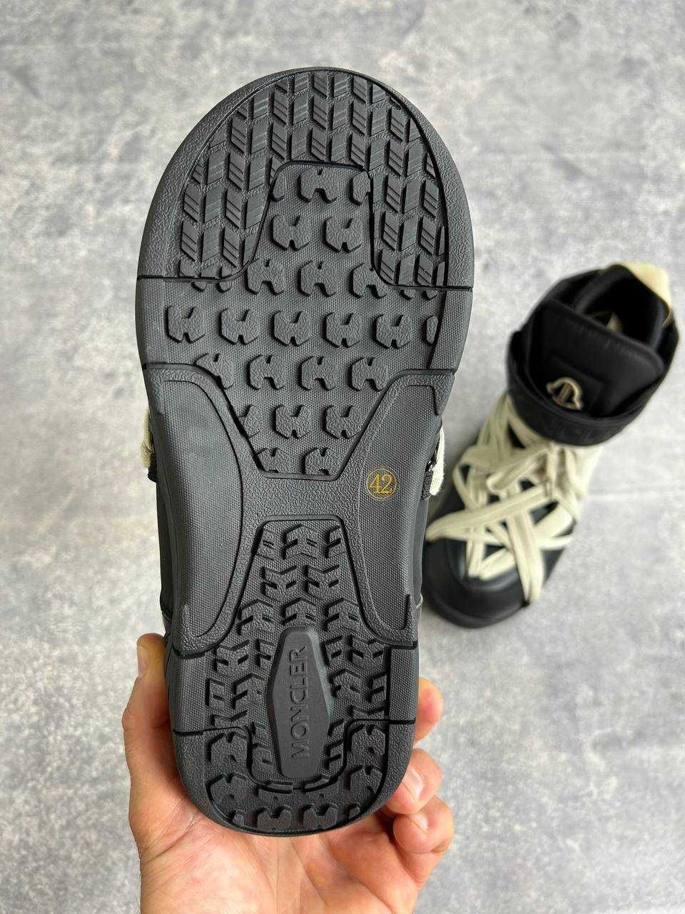 Rick Owens x Moncler AMBER LEATHER SNOW BOOTS - BLACK чоботи чорні
