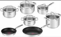 Zestaw garnków Tefal Duetto+ Max G732SC55 Indukcja Stal nierdzewna