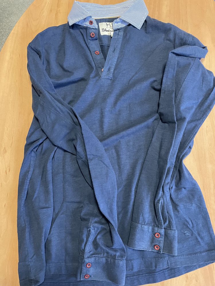 bluza polo męska granatowa mango he rozmiar L; 100% bawełna