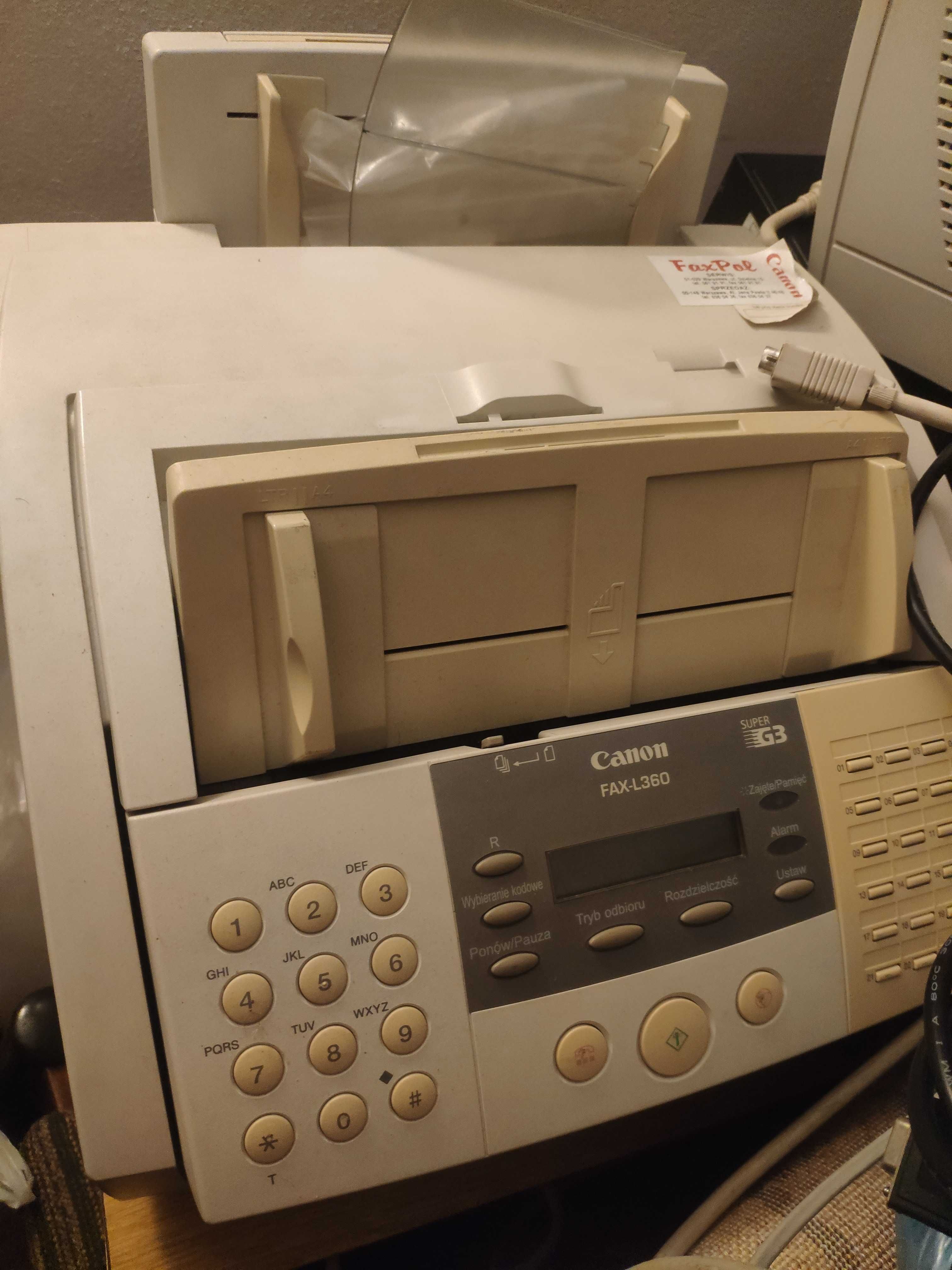 Faks fax-L360, Multi PASS L90, KX-FL513 L800 L240 Canon, Panasonic