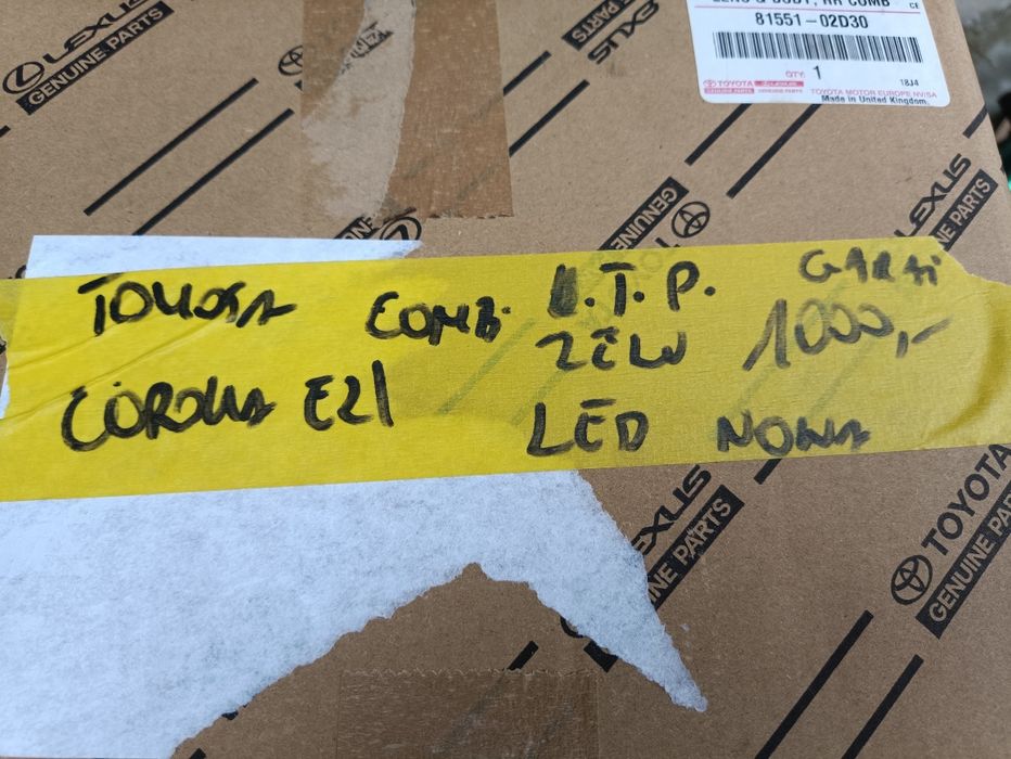Toyota Corolla e21 kombi lampa tył tylna prawa zewnętrzna LED Nowa org