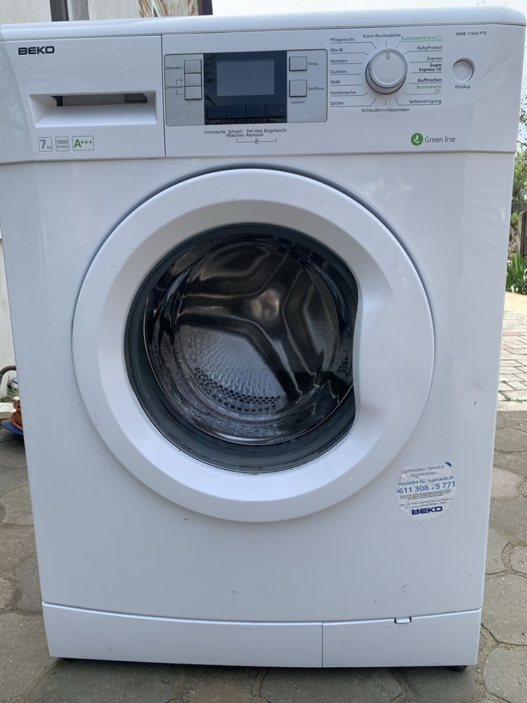 Пральна машина BEKO WMB 71643 PTE GREEN LINE 7KG