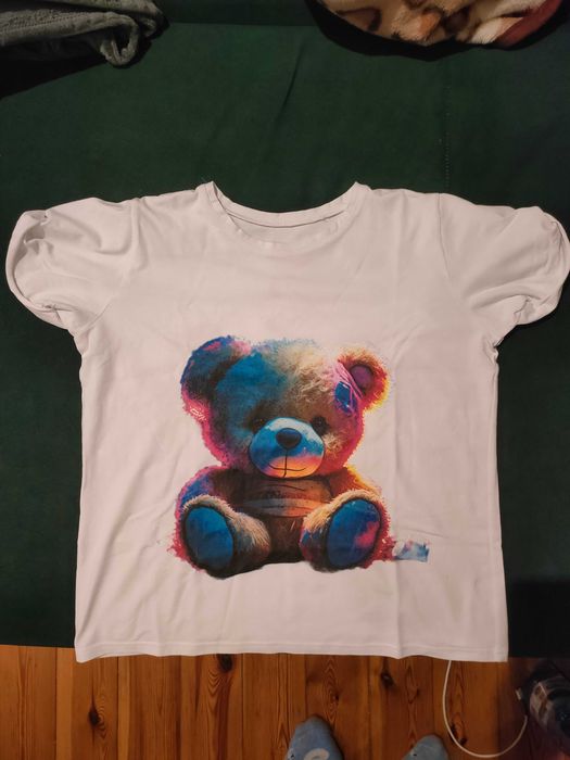 damski t-shirt z misiem
