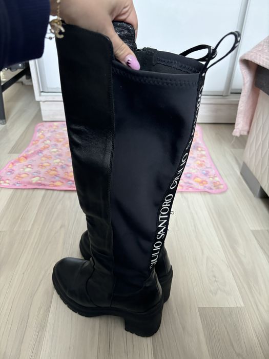 Giulio Santoro czarne buty/kozaki rozmiar 37