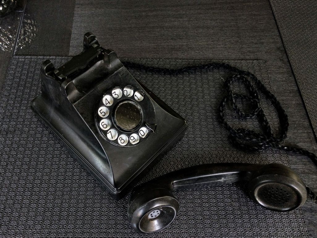 Telefon stary antyk ebonit retro klasyk bakielit vintage gadżet