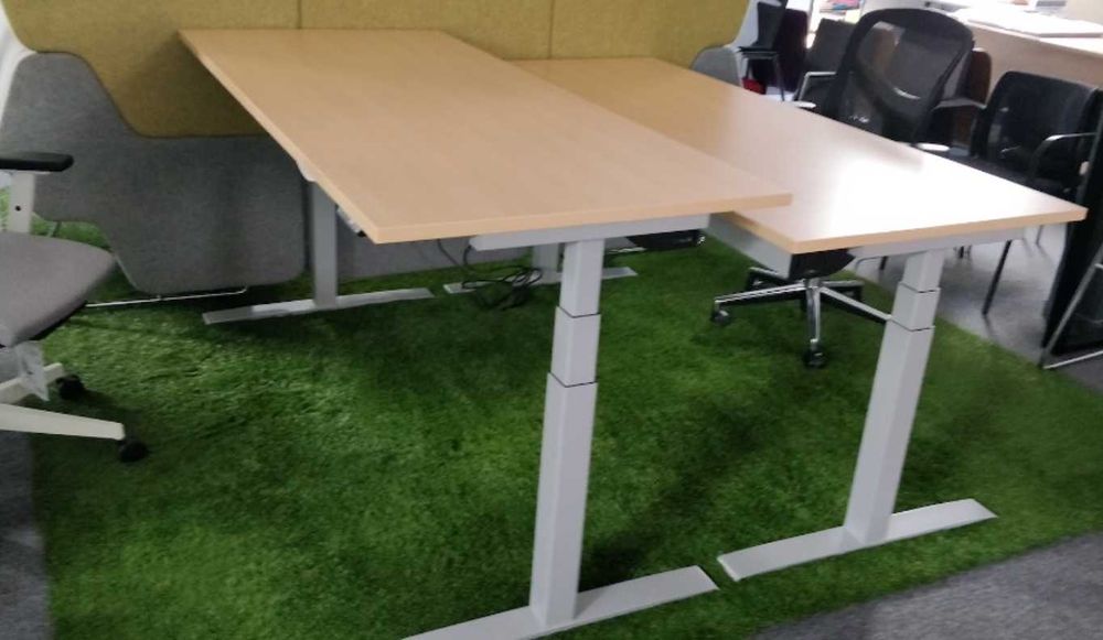 Solidne duże biurko z elektryczną regulacją wys. nowe 180 x90 cm