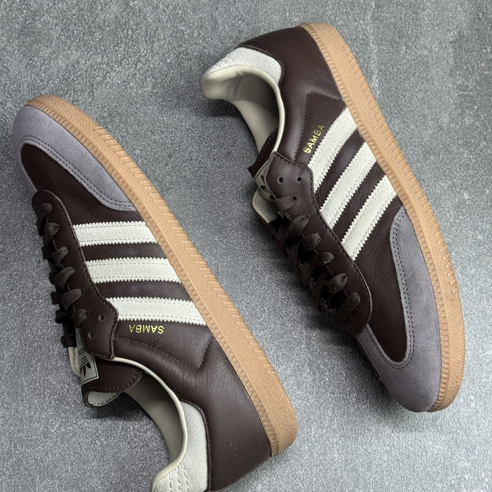 Коричневі шкіряні кросівки Adidas Samba ID1481 ОРИГІНАЛ 100% 44/45 р