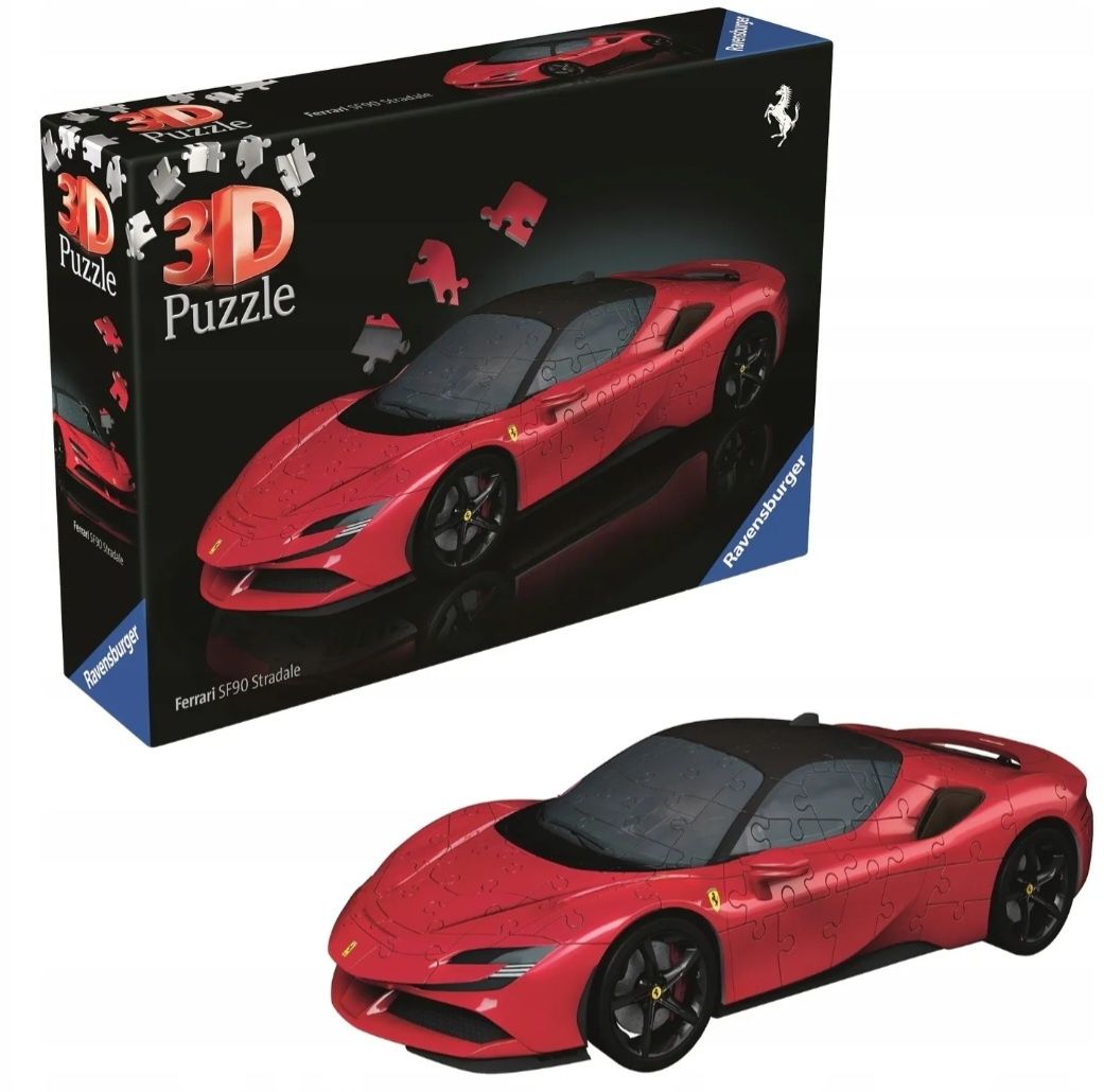 Nowe puzzle Ravensburger 3D Pojazdy Ferrari SF90 Stradale 108 elementó