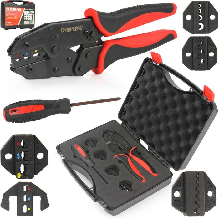 Кліщі для зажиму, монтажу роз'ємів Mar-Pol M49533 0,5 мм² - 10 мм²