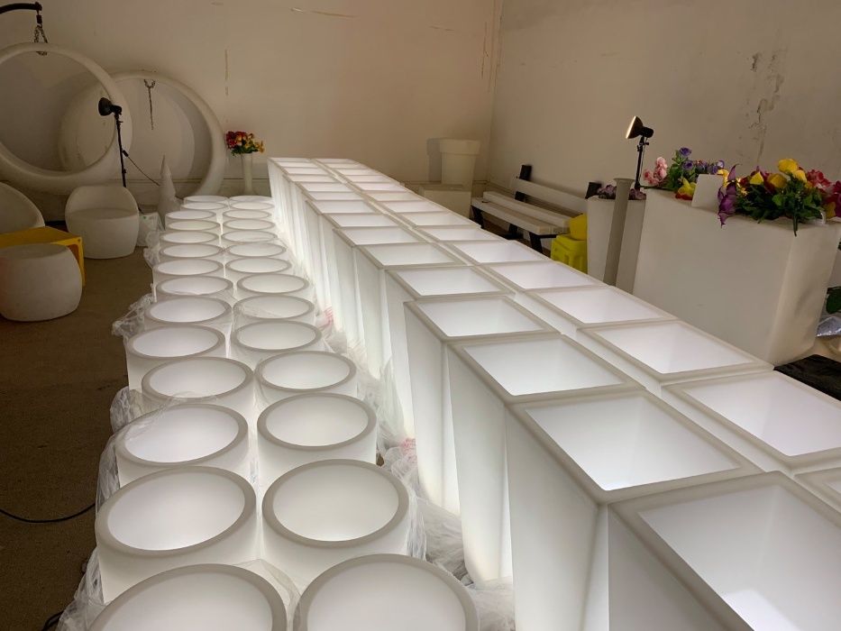 Vasos com iluminação