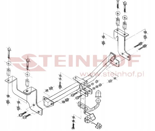 Steinhof Nowy Solidny Hak Holowniczy Opel Agila 2WD 4WD 2002do2008r