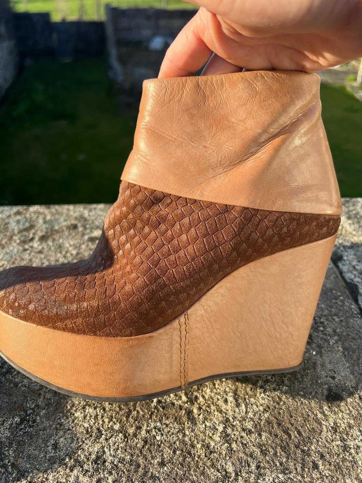 Botins camel de mulher