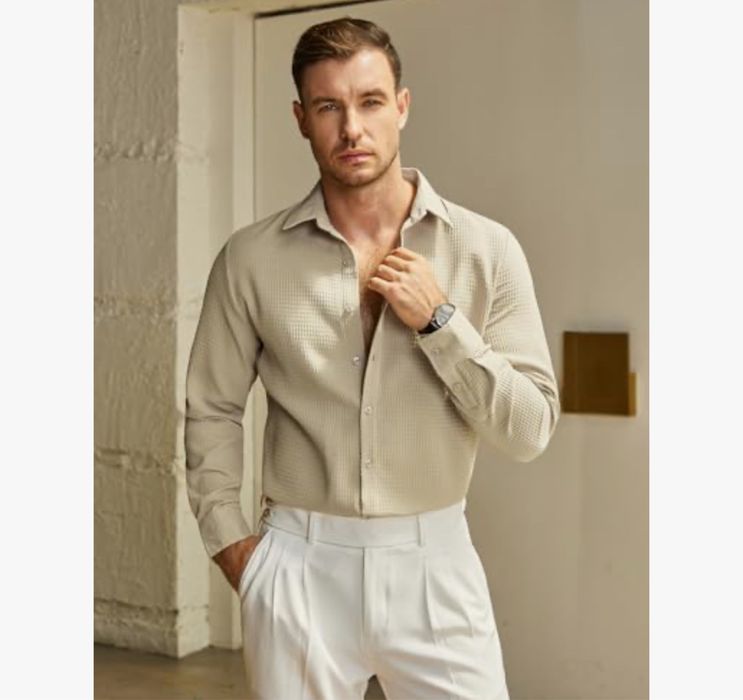 JOGAL męska koszula M – regular fit, długi rękaw