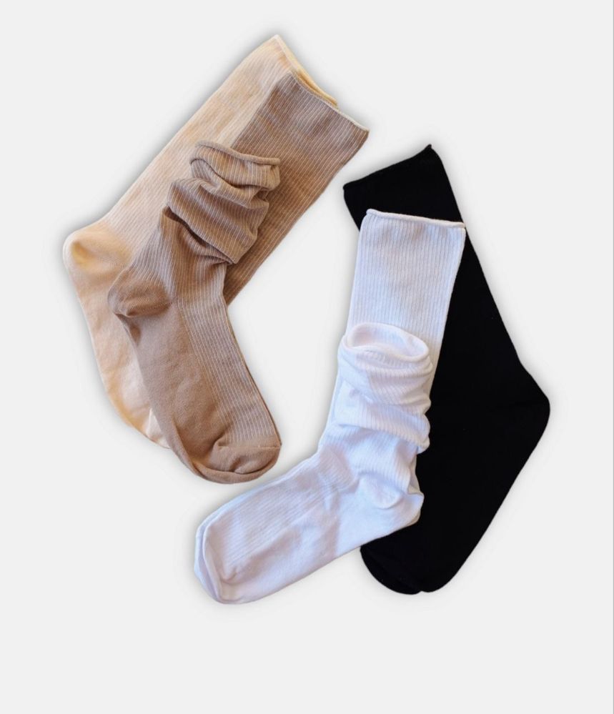 Високі жіночі шкарпетки без резинки | Женские носки в рубчик