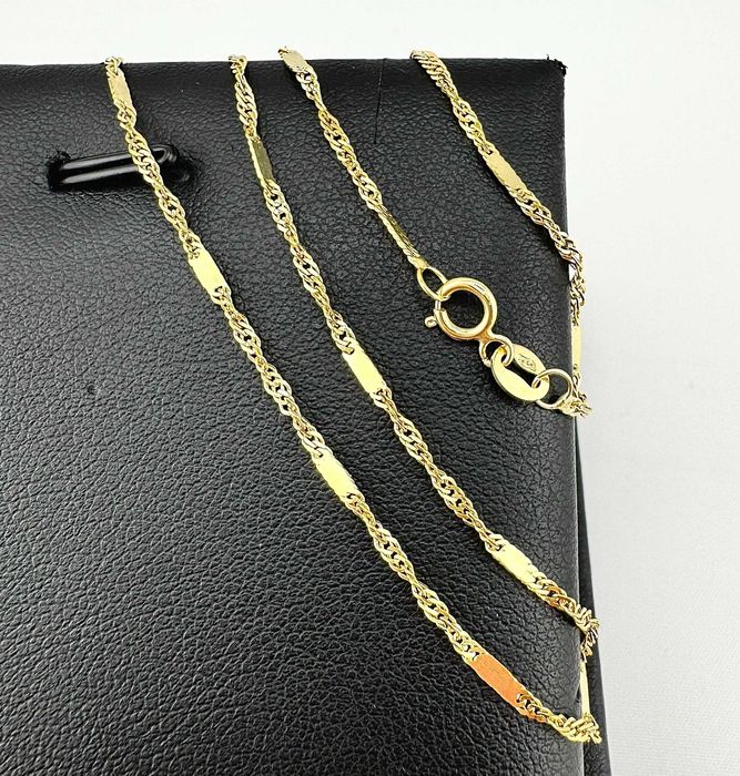 Złoty łańcuszek SINGAPUR BLASZKA 1,27g PR.585 14K dł. 45cm