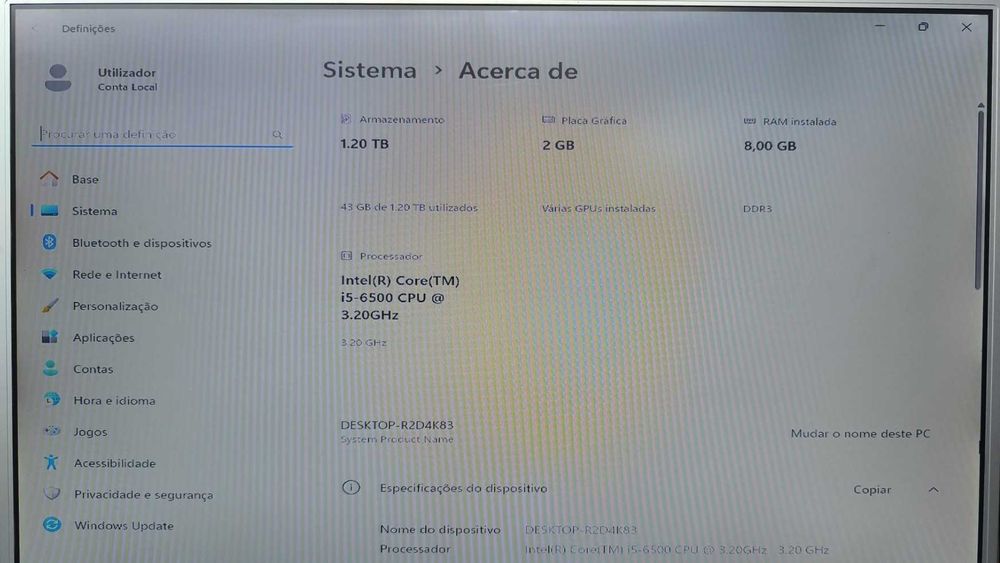 Computador OEM i5-6500 8Gb