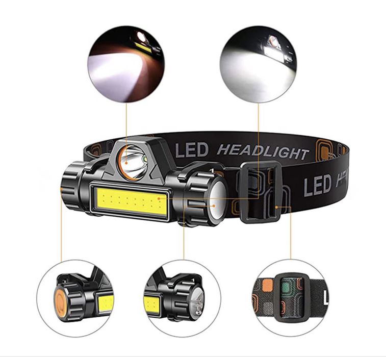 Налобний ліхтарик з магнітами