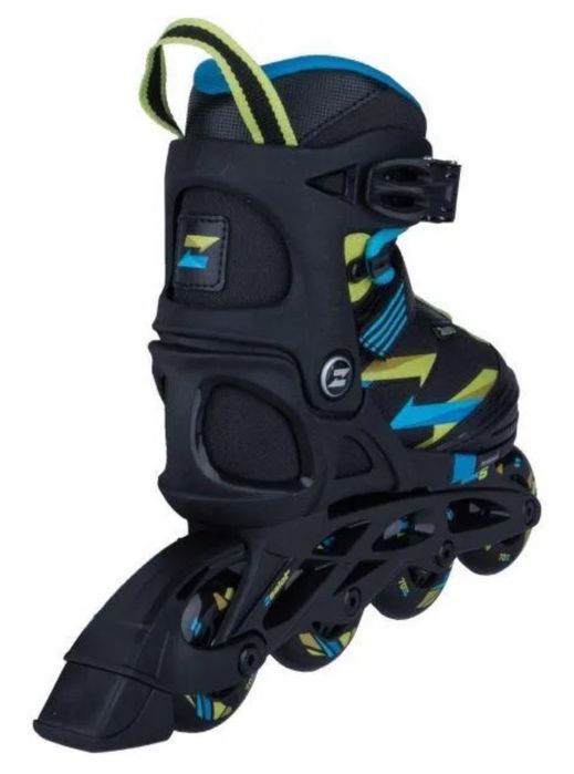 Ролики Zealot SHAPER чорно-блакитного кольору.