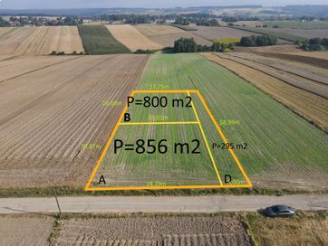 Działka budowlana 856m2