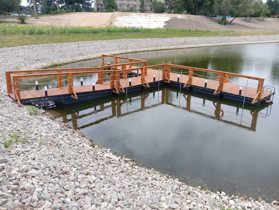 Pomost Pływający Pomosty Pływające Platforma Wyspa Rower wodny molo