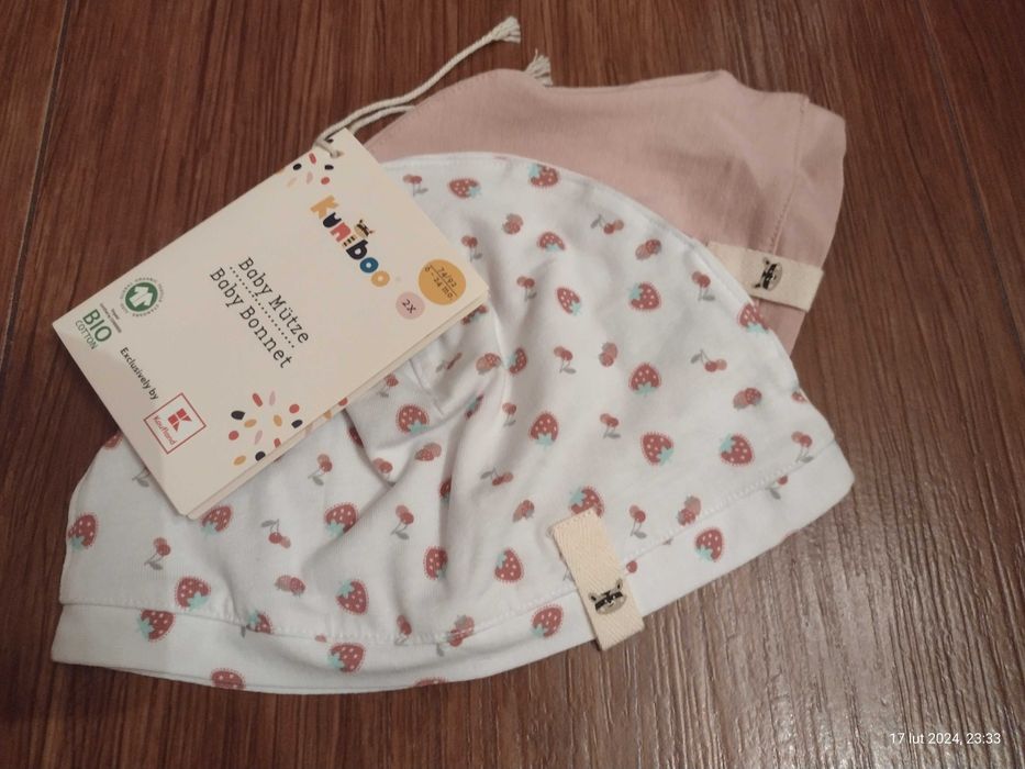 Czapki 2 sztuki Nowe rozmiar 74-92