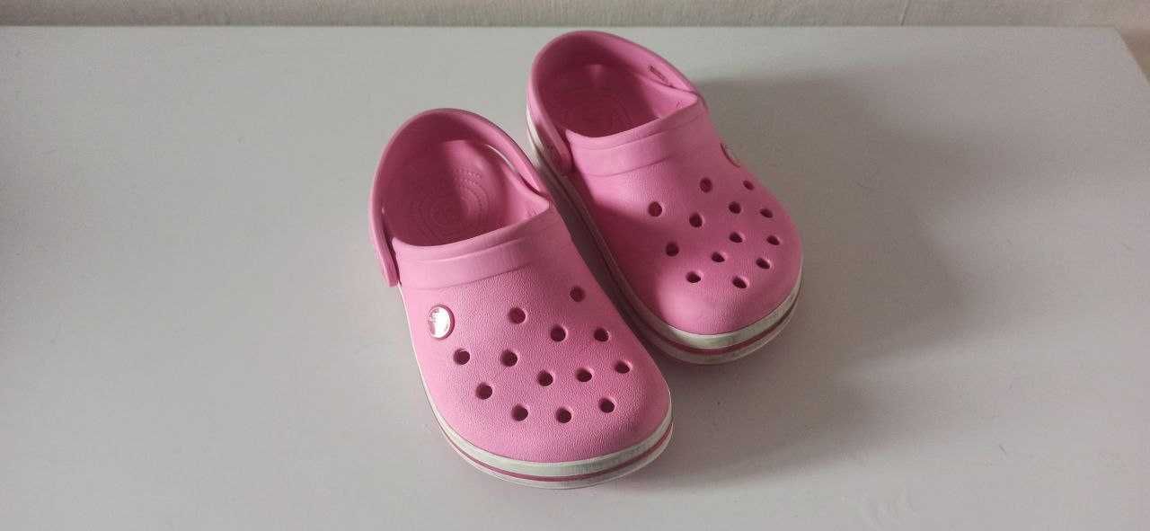 Crocs розовые для девочки, размер J2, 33-34, 20,8 см