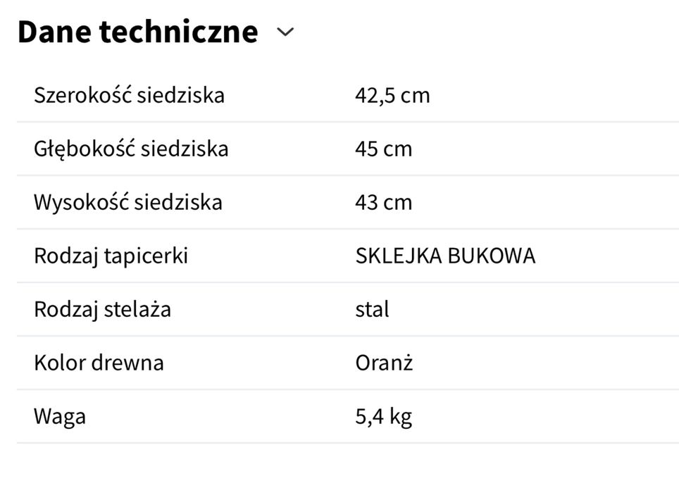 Sprzedam krzesło dorino chrom