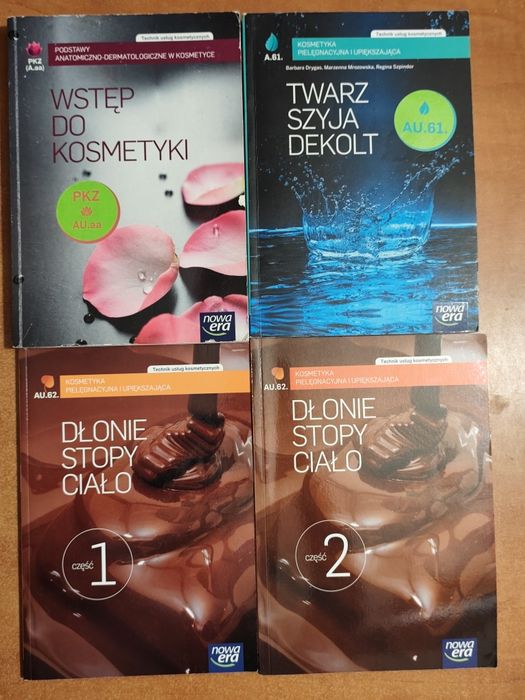 4 książki Technik usług kosmetycznych Kosmetyka pielęgnacyjna