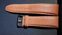 Bracelete em couro genuino claro largura 22mm
