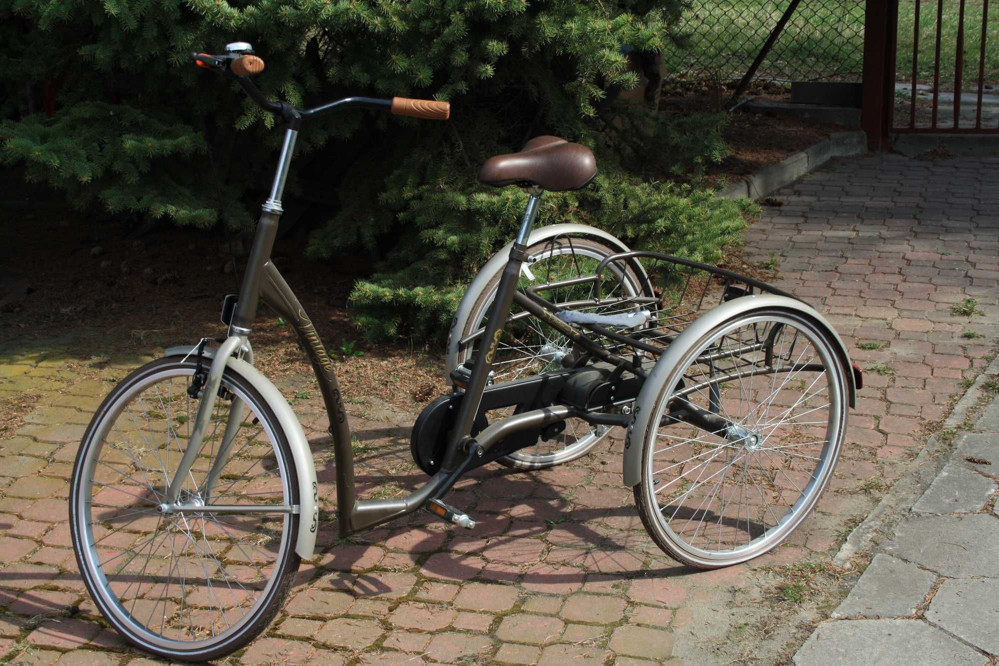 Rehabilitacyjny rower trójkołowy dla dorosłych w stylu RETRO VINTAGE