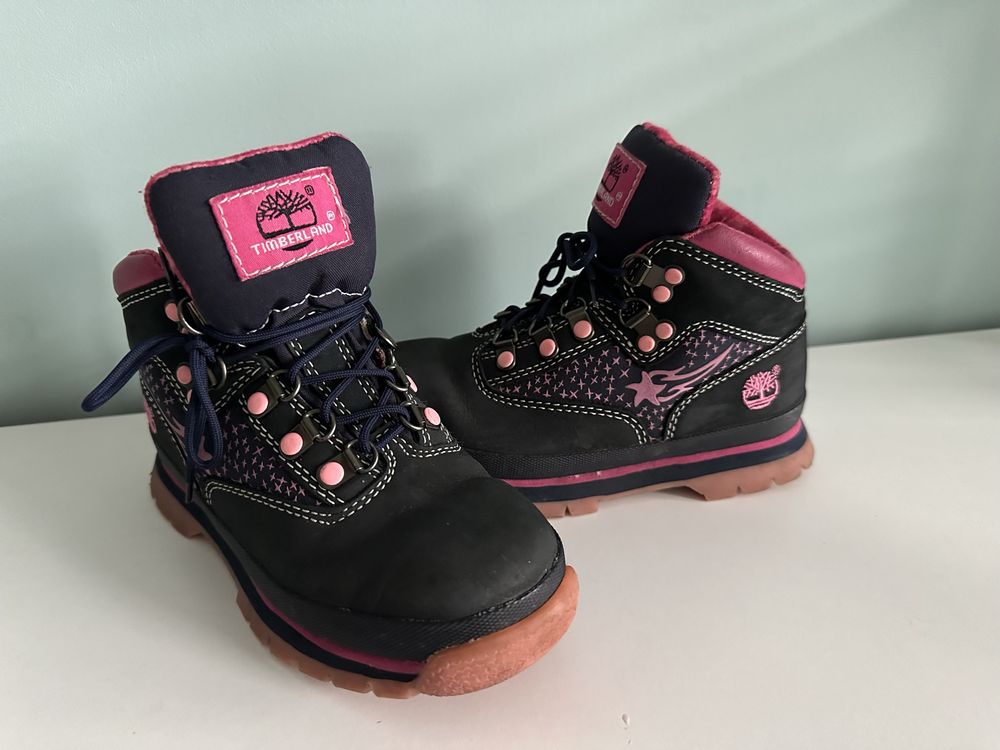 Granatowe buty trapery Timberland 30,5