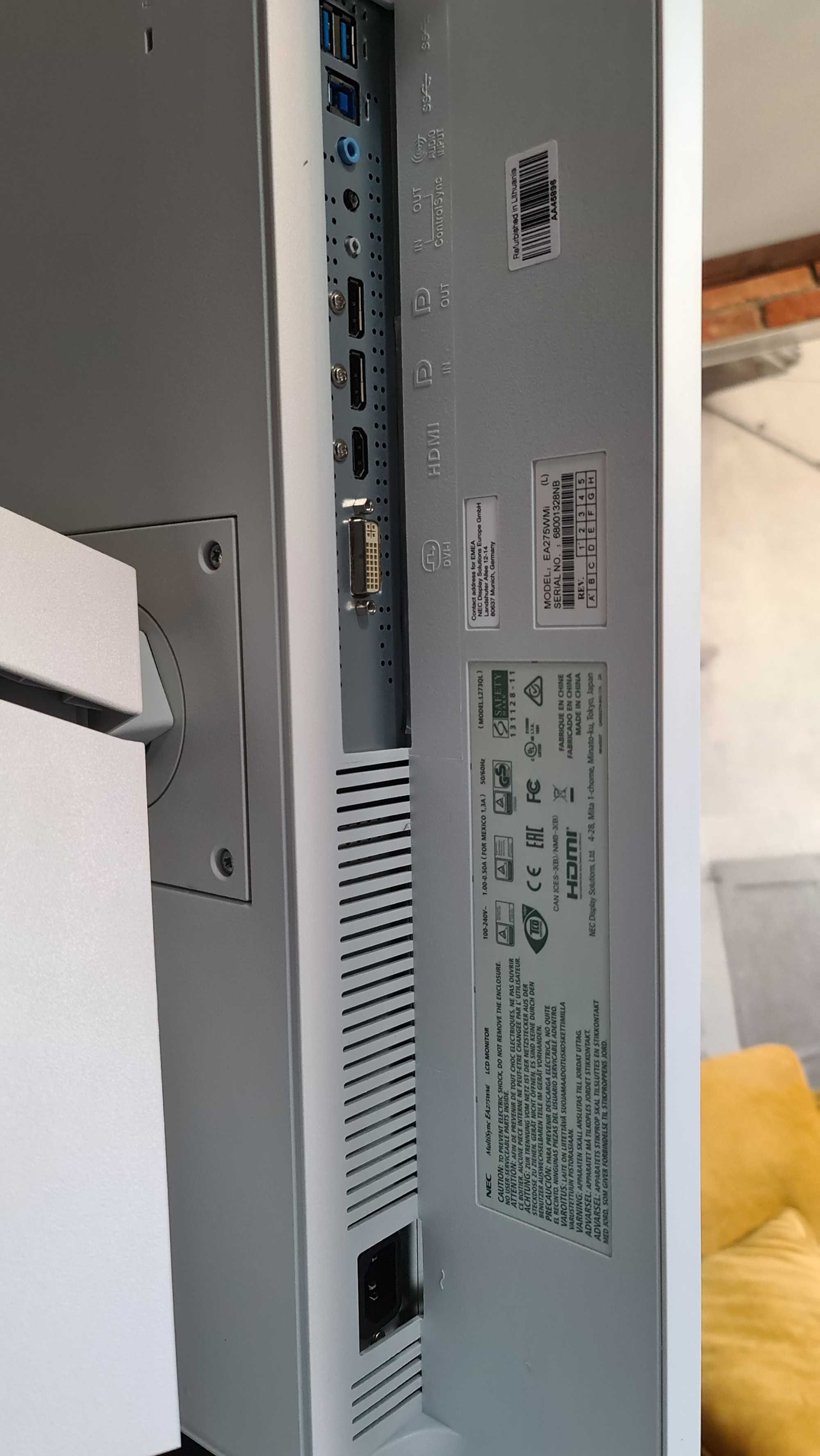 Monitor NEC multisync EA 275WMi