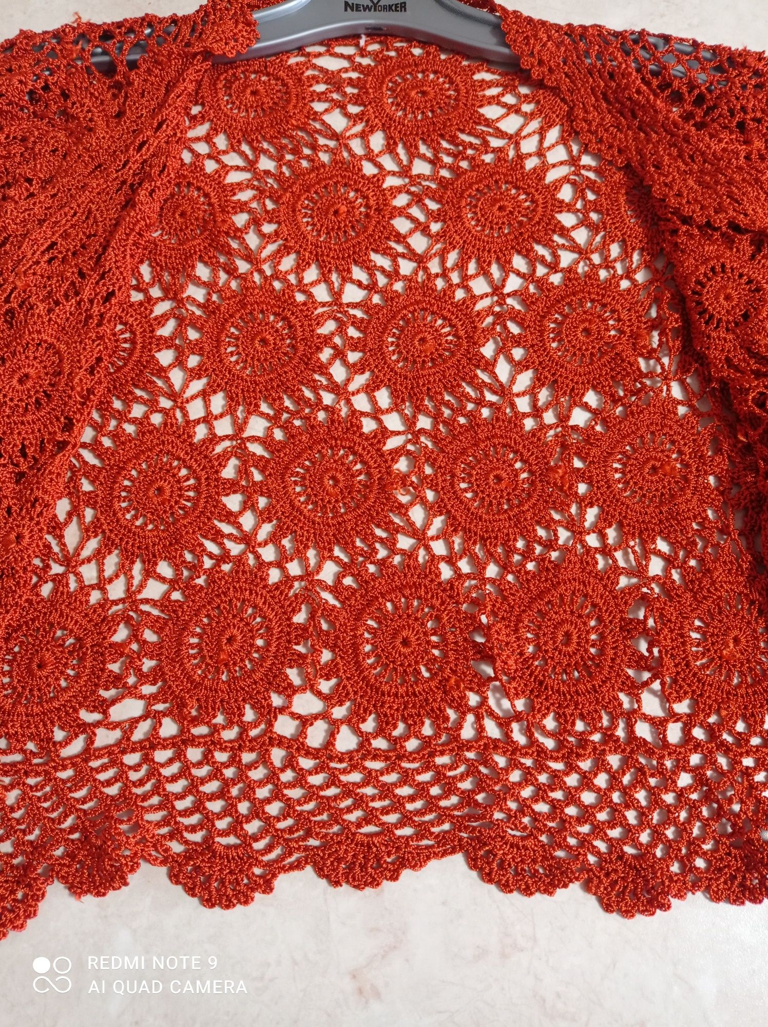 Bolerko sweterek wdzianko ręcznie robione na szydełku handmade S/M