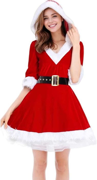 Strój śnieżynki PANI MIKOŁAJOWEJ Kostium ŚWIĄTECZNA sukienka r. XL G55