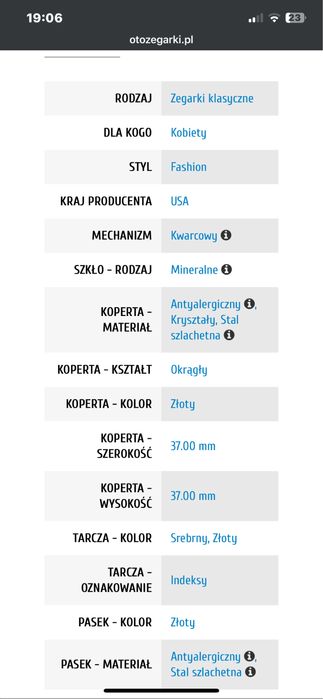 Zegarek guees damski gw0001L2