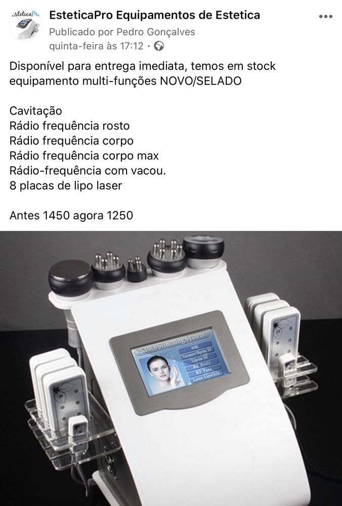 Equipamento multi-funções com lipolaser i-lipo