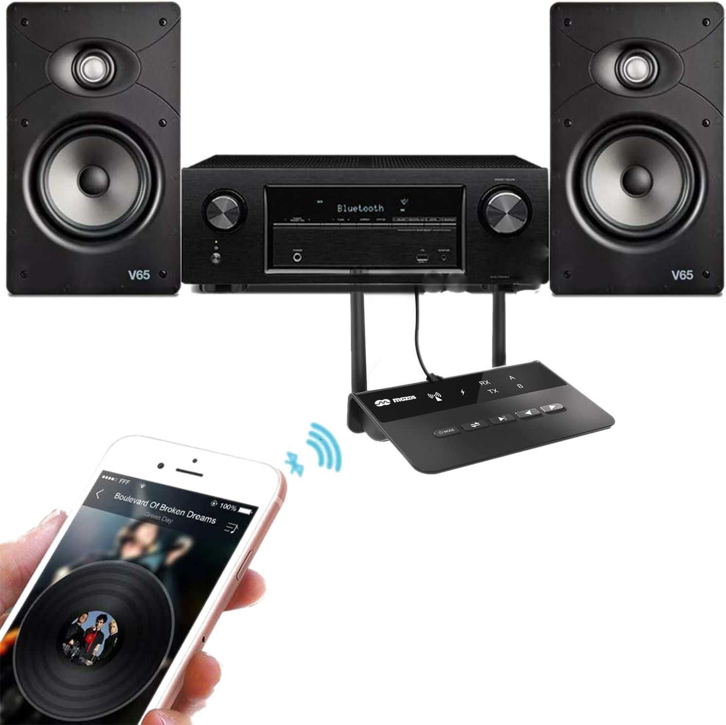 MOZOS B2 APT-X nadajnik odbiornik adapter BLUETOOTH 5.0