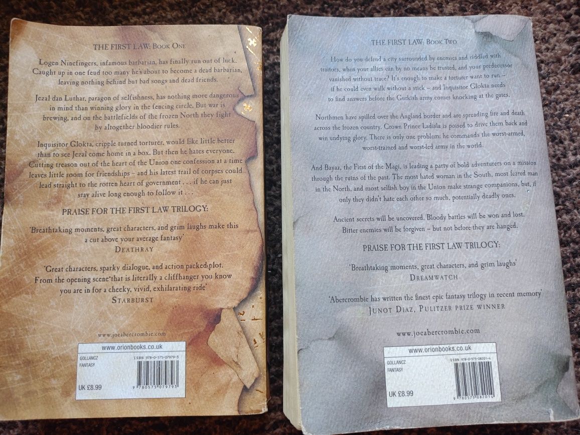 The Blade Itself,Before They Are Hanged ,Joe Abercrombie,2 tomy, ENG