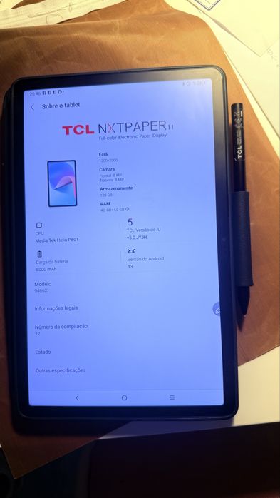 Tablet TCL com caneta