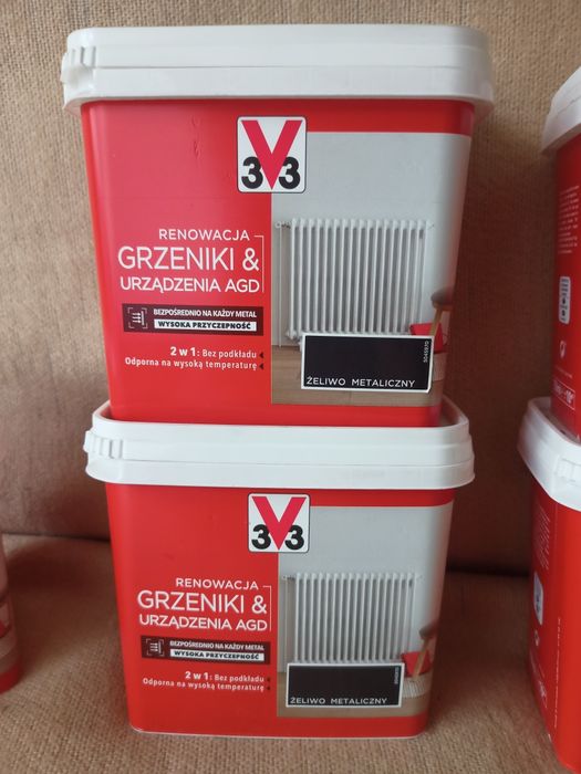 Farba renowacyjna V33 Grzejniki & Urządzenia AGD puszki 075L 3 kolory