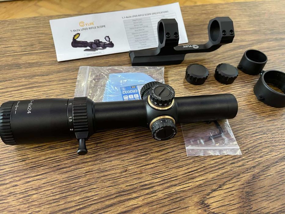 Оптичний приціл CVLIFE EagleFeather 1-6x24 30mm Cantilever