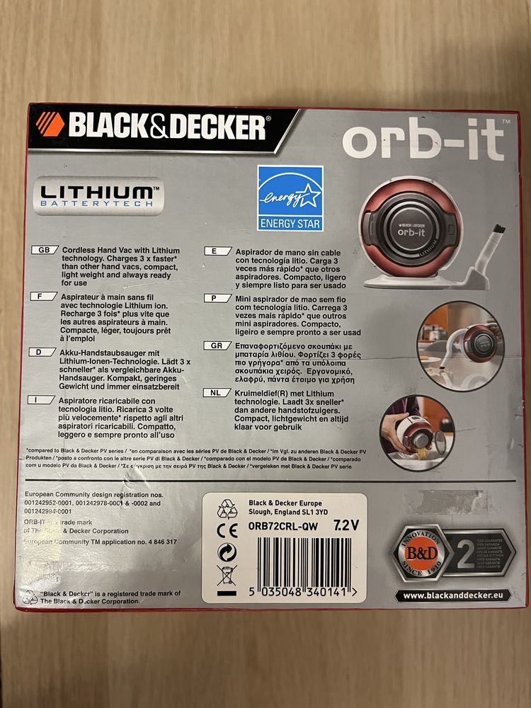 odkurzacz akumulatorowy BLACK&DECKER ORB-IT.