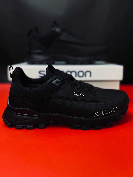 мужские термокроссовки salomon black  WaterProof +10° -21°