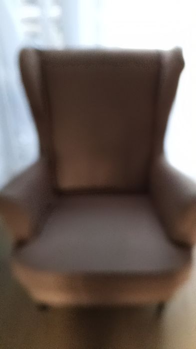 Fotel Ikea uszak szary