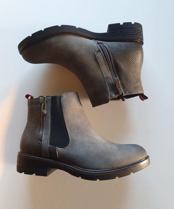 Botki szare krótkie roz 39