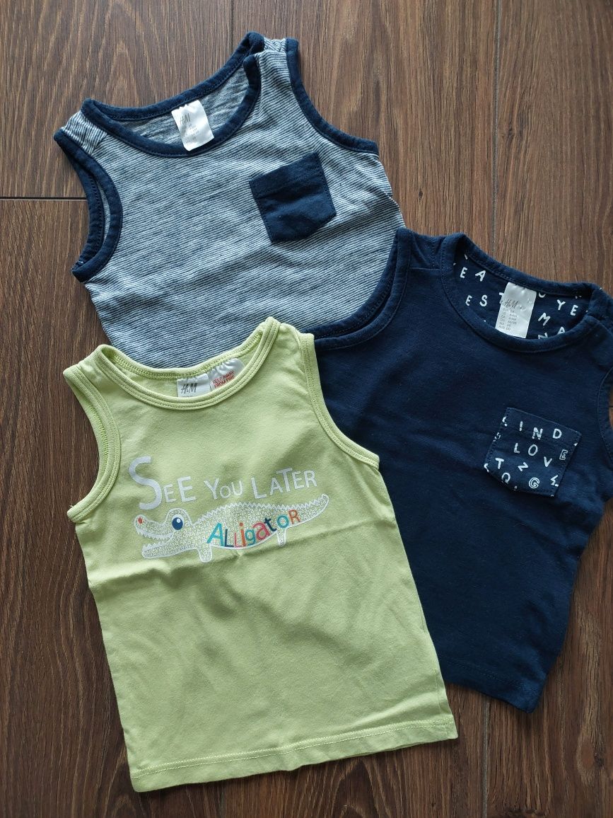 Koszulki topy H&M rozm. 68